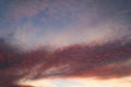 Dark sunset sky cloud red colorful afterglow Royalty Free Stock Photo