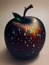 Dark Surreal sweating apple