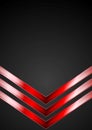 Dark technology background with red arrows