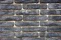 Dark texture of black bricks on the wall of the building Royalty Free Stock Photo