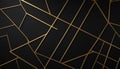 Black and gold geometric pattern abstract background Royalty Free Stock Photo