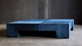 Dark And Textured Blue Coffee Table By Dan Jagsma Royalty Free Stock Photo