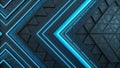 Futuristic geometric pattern with glowing blue lines Royalty Free Stock Photo