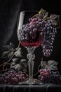 A dark thema with grape Royalty Free Stock Photo