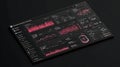 Dark themed data analytics dashboard interface for website and application design display ui kit design Royalty Free Stock Photo