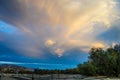 Stormy Skies over Furnace creek Royalty Free Stock Photo