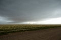 Dark threatening funnel clouds in Kansas