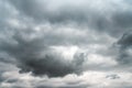 Dark thunder clouds covered autumn sky Royalty Free Stock Photo