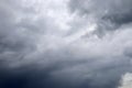 Dark thunderstorm clouds formations taken at the Seychelles Royalty Free Stock Photo