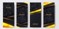Dark tile background with golden element for luxury elegant deluxe social media banner template