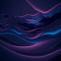 Dark to Blue Minimalistic Chaos Waves