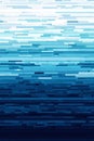 Dark-to-light pixel gradient in navy and sky blue simulating the ocean depth.