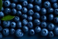 Dark toned image copyspace on blueberry filled blue paper background