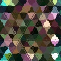 Dark triangles continuous colorful pattern