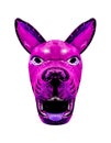 Dark Tribal Dog Mask Isolated