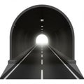 Dark Tunnel Road with Bright Light at the End Royalty Free Stock Photo