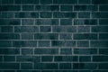 Dark turquoise brick wall texture for background Royalty Free Stock Photo