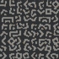 Dark tweed knit stitch effect vector texture. Masculine dark gray seamless woven pattern. Hand knitting sweater