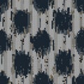 Dark tweed knit stitch effect vector texture. Masculine dark polka dot seamless melang pattern. Hand knitting sweater material.