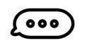 Dark Typing Indicator Chat Bubble Icon with Dots, vector design Generative AI Royalty Free Stock Photo