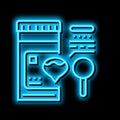 dark urine hepatitis neon glow icon illustration