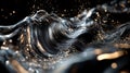 Dark Velvety Backdrop with Deep Midnight Black and Sparkling Accents