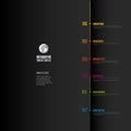 Dark Vertical simple timeline process infographic