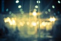 Dark and vintage abstract background of night bokeh through light curtain Royalty Free Stock Photo