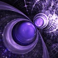 Dark violet fractal chaos Royalty Free Stock Photo