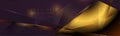 Dark violet and golden shiny glowing low poly background Royalty Free Stock Photo