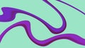 Dark violet wavy curves on pale green background Royalty Free Stock Photo