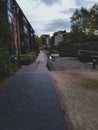 A dark walking path in Birmingham Royalty Free Stock Photo