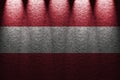 Dark wall five lights background with blending Austria flag Royalty Free Stock Photo