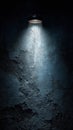 Dark Wall Spotlight Metal Lamp Light Beam Texture Background Royalty Free Stock Photo