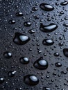 Dark Water Droplets on Smooth Surface Water texture reflection dark abstract Symbolizing purity mystery technology