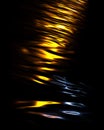 dark water lights reflections background Royalty Free Stock Photo