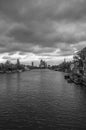 Dark Weather At The Amstelriver Amsterdam The Netherlands 2019 In Black And White
