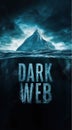 Dark Web Concept. Unveiling the Dark Web: Exploring the Hidden Underworld Below, Concealed Beyond the Iceberg\'s Surface