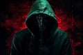 the dark web hooded hacker banner