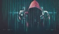 The dark web hooded hacker