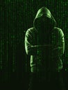 The dark web hooded hacker