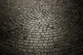 Dark wet cobblestone background