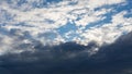 Dark and white clouds before rainy, blue sky white clouds as background, gray and white clouds before heavy rain Royalty Free Stock Photo