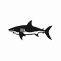 Dark White Shark Logo Icon Vector Illustration