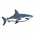 Dark And White Shark Vector Art With Sharp Angles