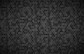 Dark widescreen background with hexagons with different transparencies. Modern black geometric design