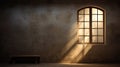 dark window light wall Royalty Free Stock Photo