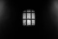 Dark window through a pinhole Royalty Free Stock Photo