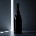 Dark Wine Bottle Silhouette Royalty Free Stock Photo