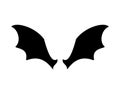 dark wing silhouette evil devil in the shadows Scary bat wings on Halloween night